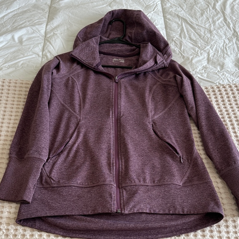 Eddie Bauer Women's Purple Hoodie Jacket size small